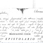 Brancaleone Cugusi, unpublished Epistolary, by Francesco Leone Cugusi